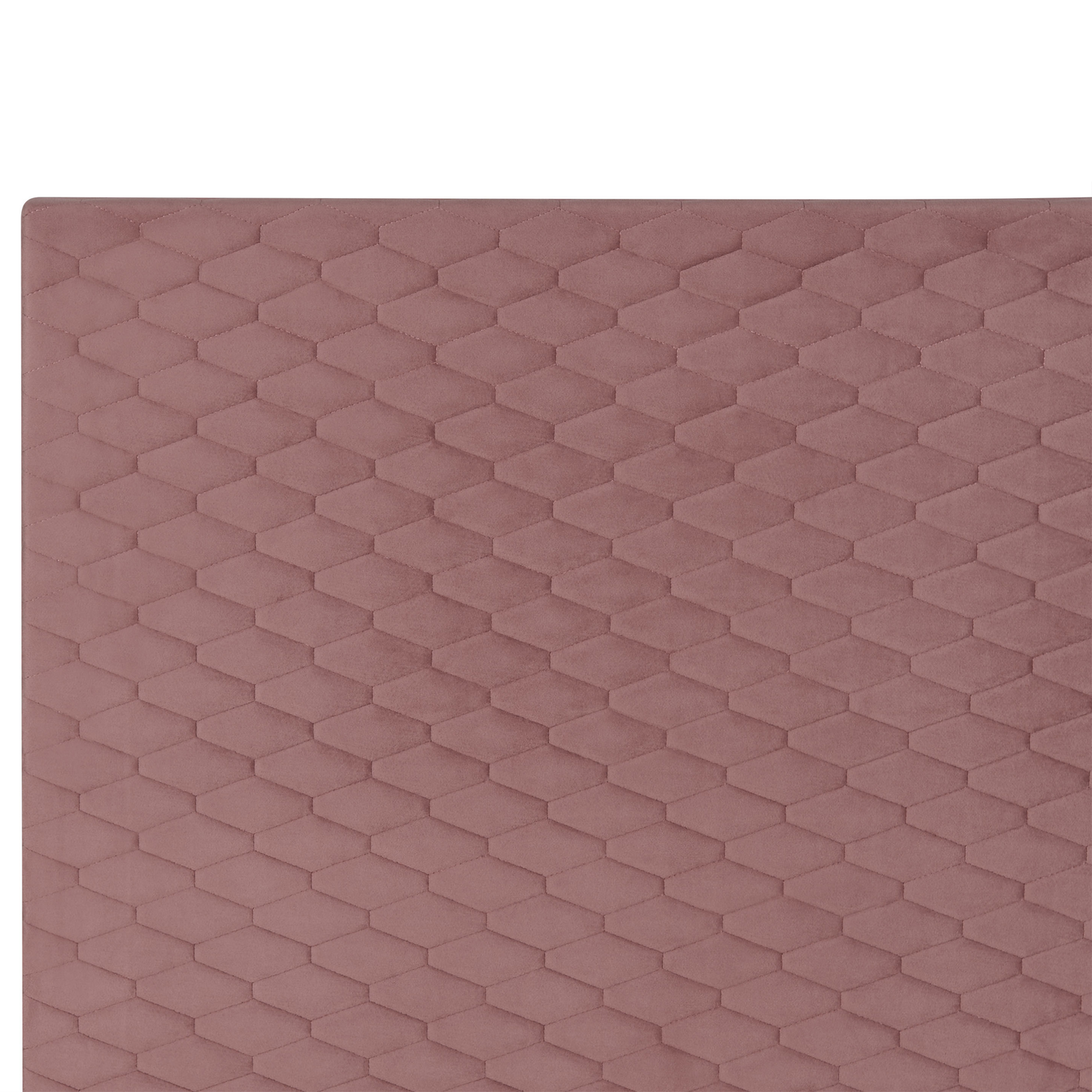 EU 3ft Pink Velvet Upholstered Honeycomb Headboard