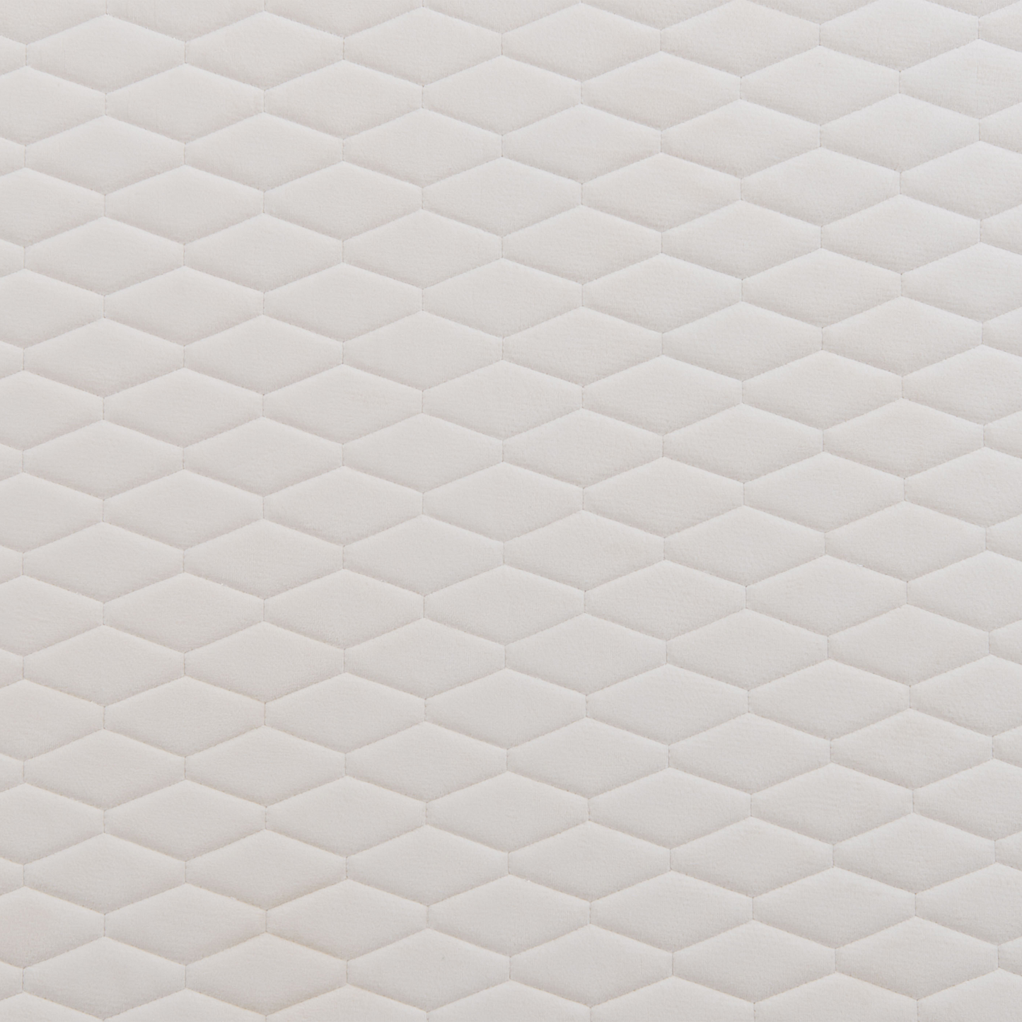 Off White Velvet EU Single Bed 3ft Honeycomb Headboard
