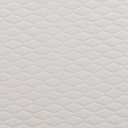 Off White Velvet EU Single Bed 3ft Honeycomb Headboard