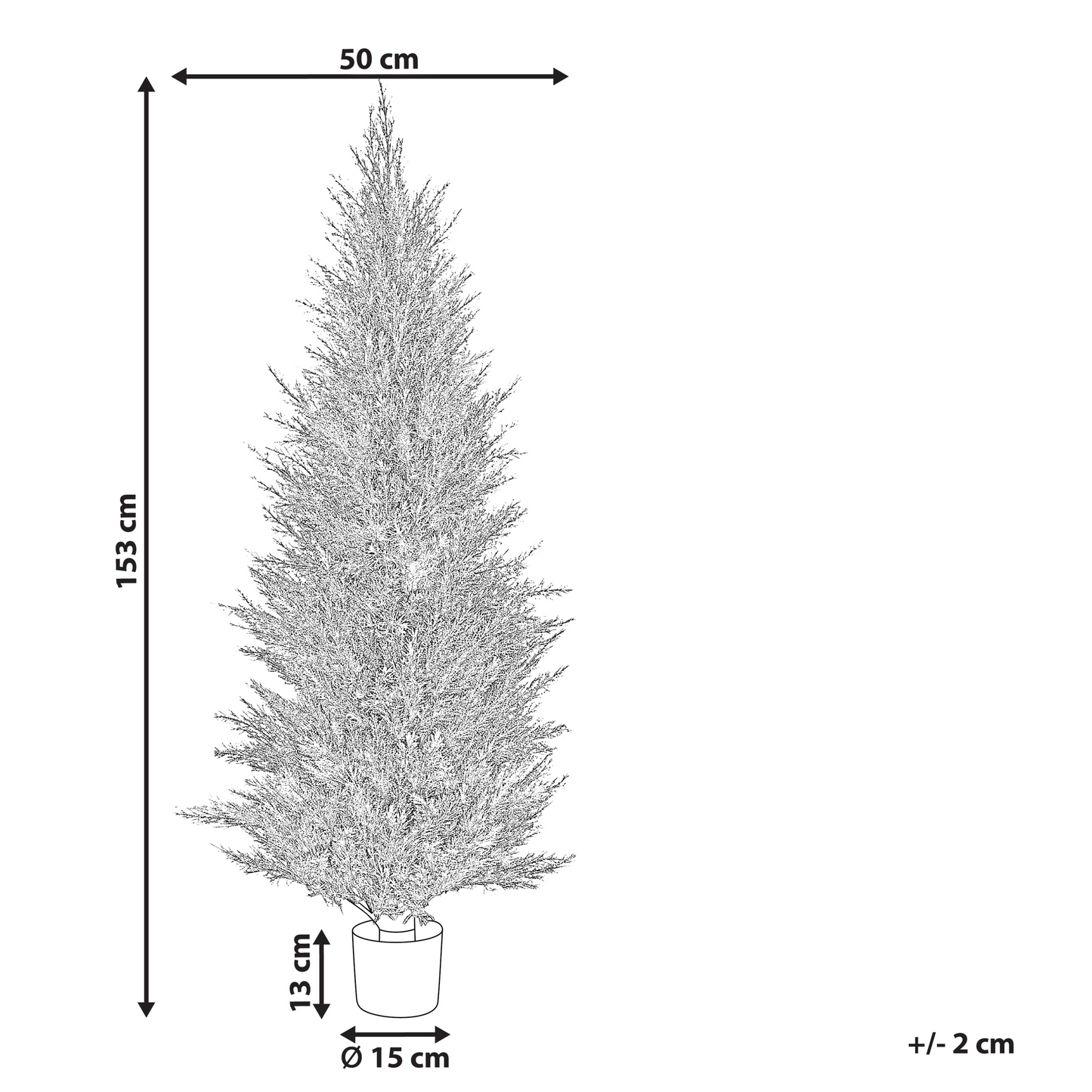 Decor Artificial Cedar Tree 153cm With Realistic Trunk