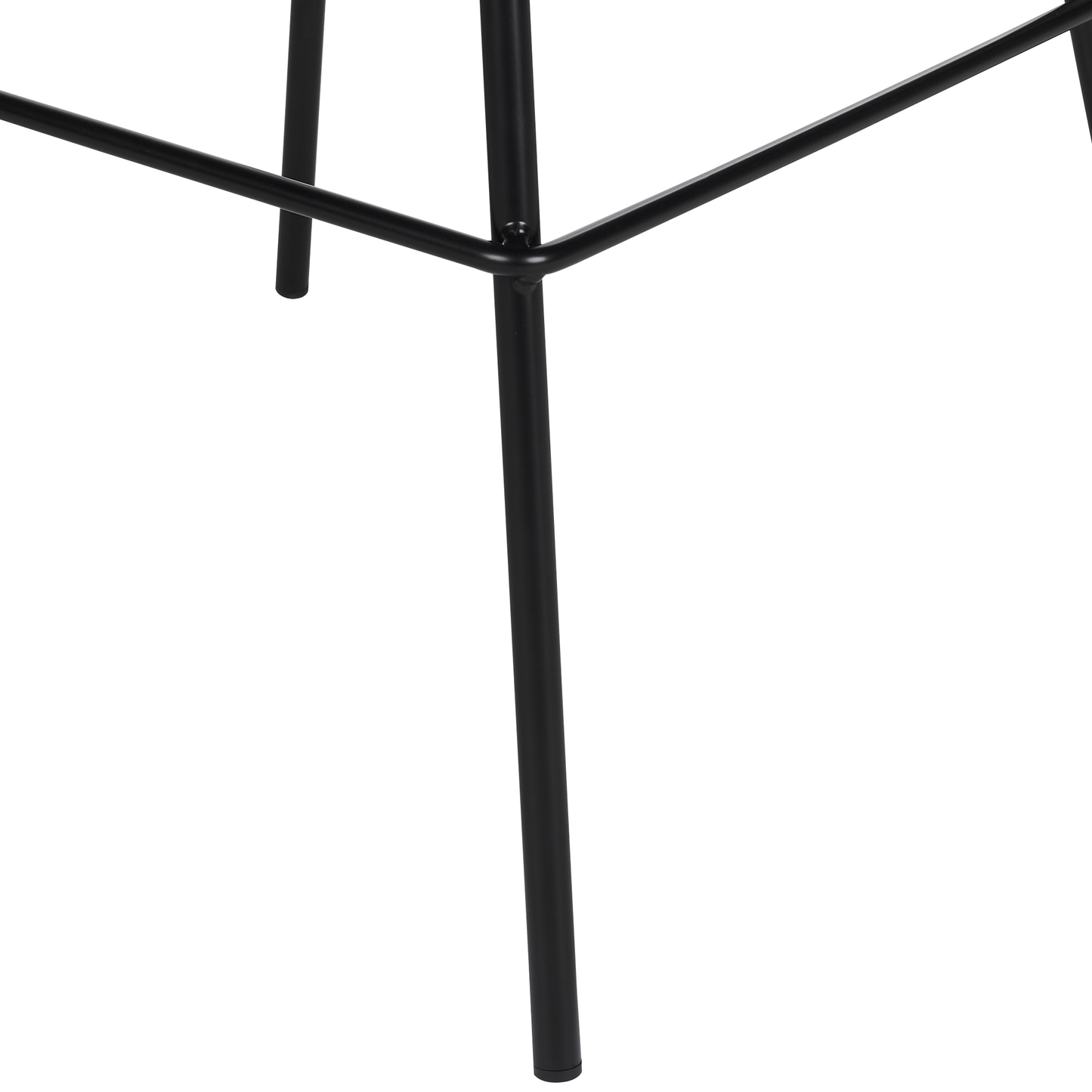 Black Counter Height Bar Stools Set Of 2 With Metal Legs