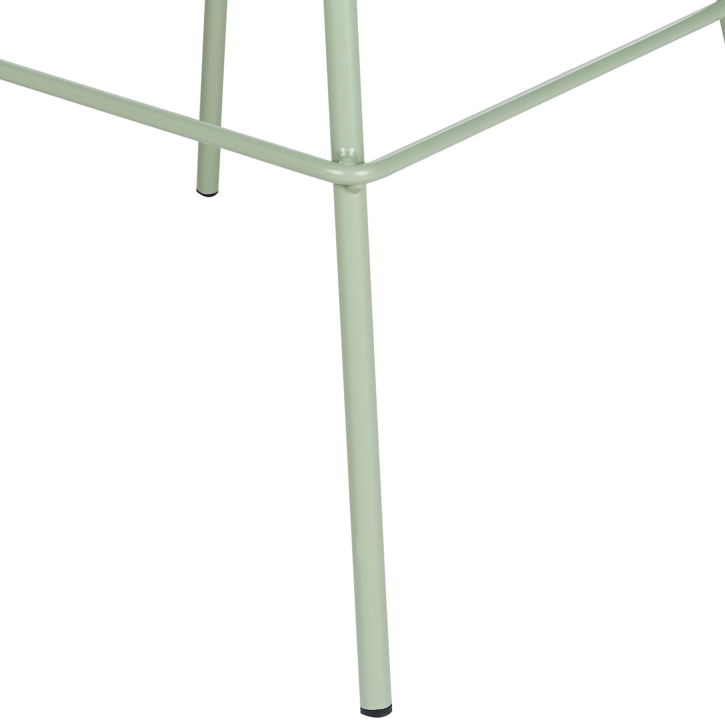 Set Of 2 Bar Chairs Light Green Plastic Seats Matte Finish With Metal Legs Counter Height Stools