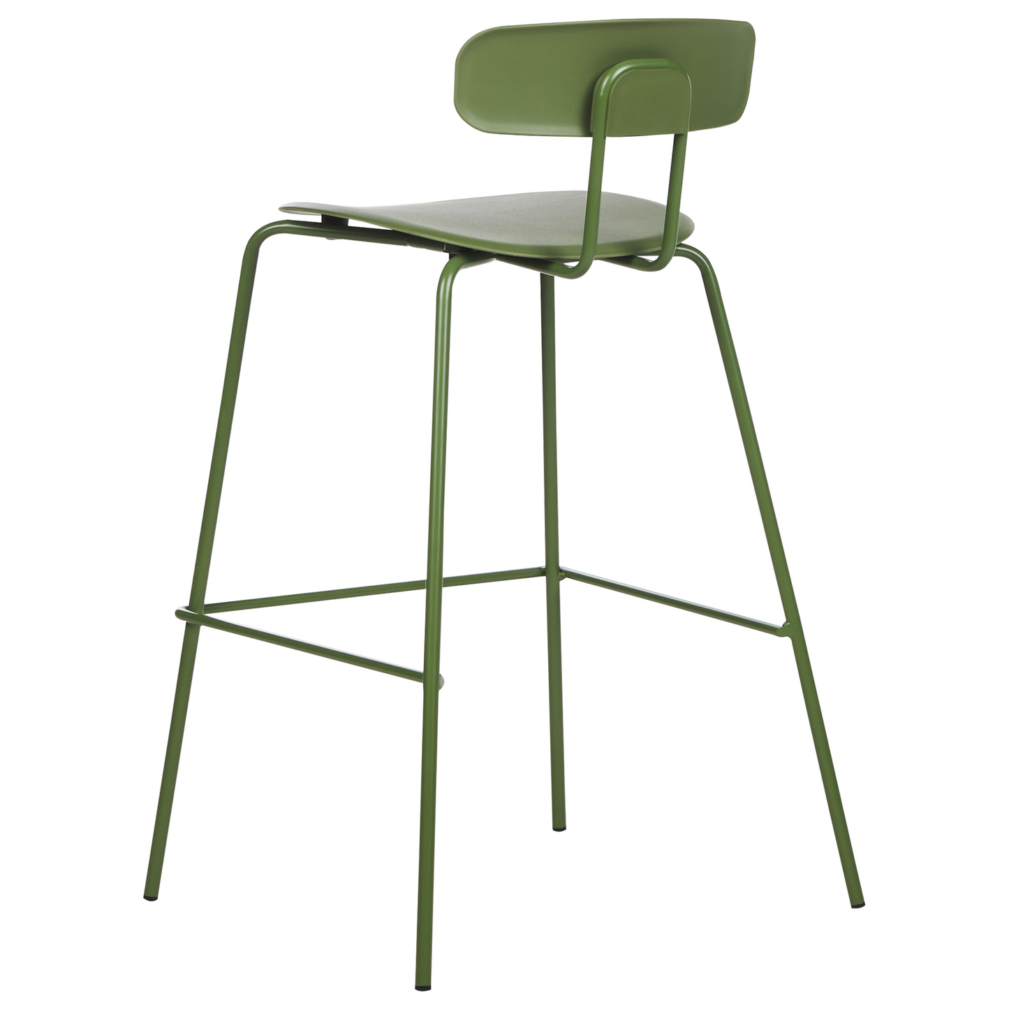 Greenline Bar Stools Set of 2 Counter Height Green Plastic Seats