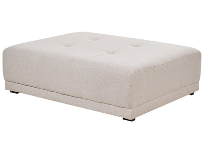 Luxe Ottoman Beige Fabric Upholstery 1 Seater Modern Traditional Living Room
