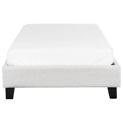 EU Single Bed 3ft Light Grey Slatted Frame No Headboard