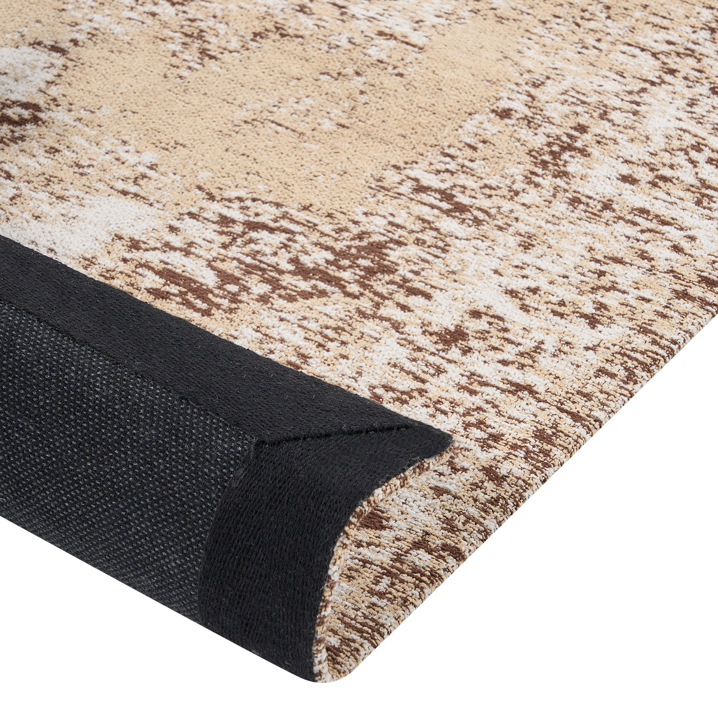 Runner Rug Beige 80 x 300cm Oriental Distressed