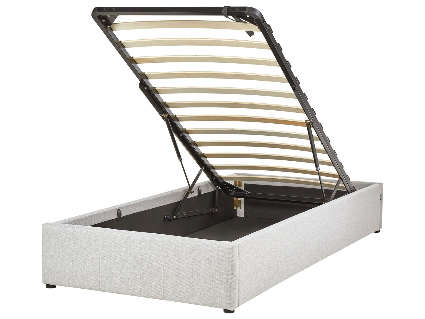 Slatted Upholstered Bed Frame Light Grey 3ft Single Ottoman