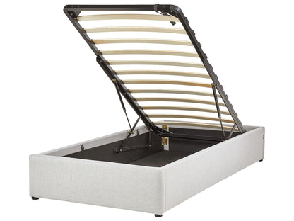 Slatted Upholstered Bed Frame Light Grey 3ft Single Ottoman
