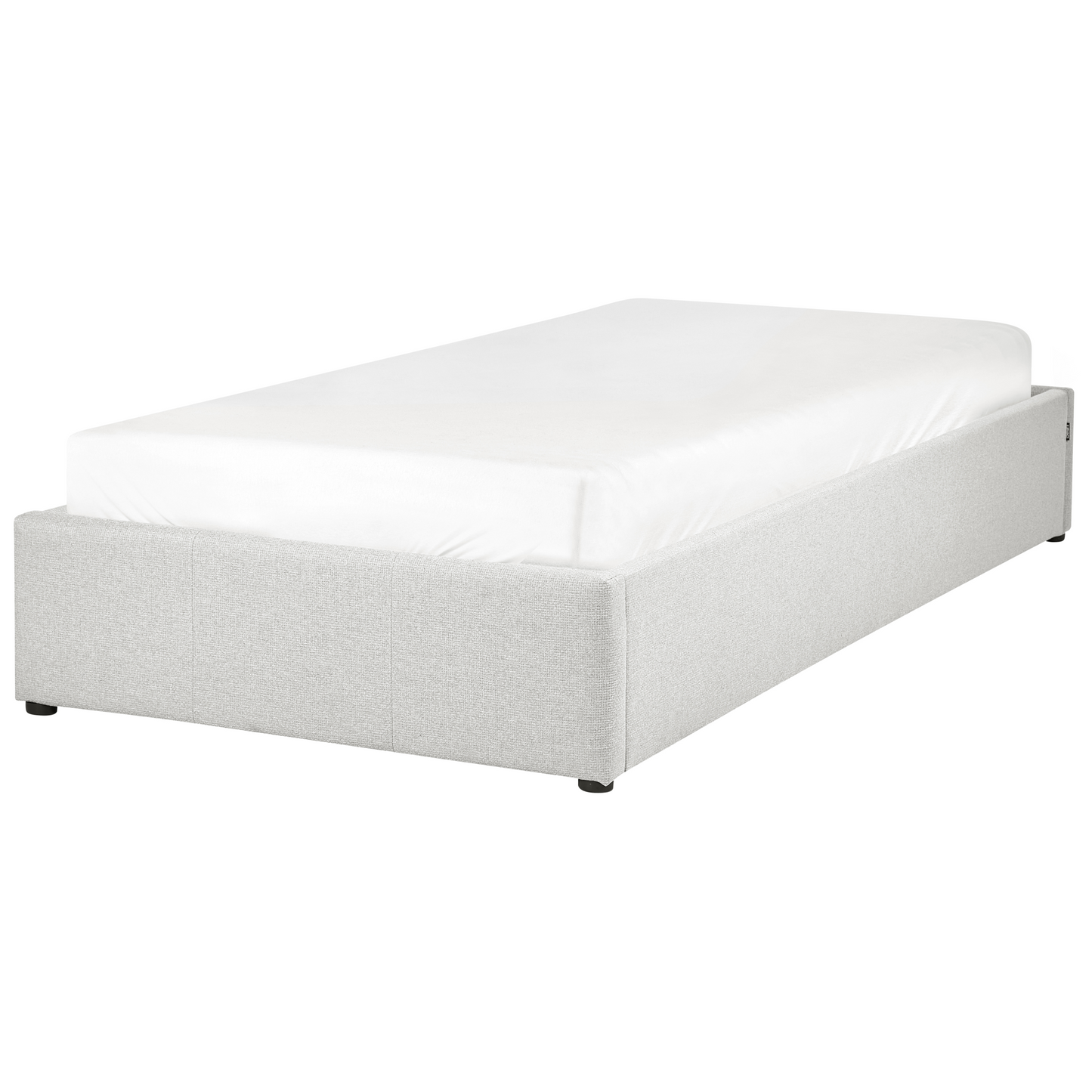 Slatted Upholstered Bed Frame Light Grey 3ft Single Ottoman