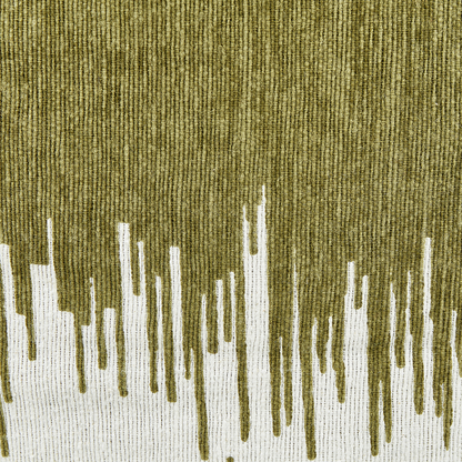 Loom Ivy Pouffe Cotton 50 x 30 White Green Gradient Boho Modern