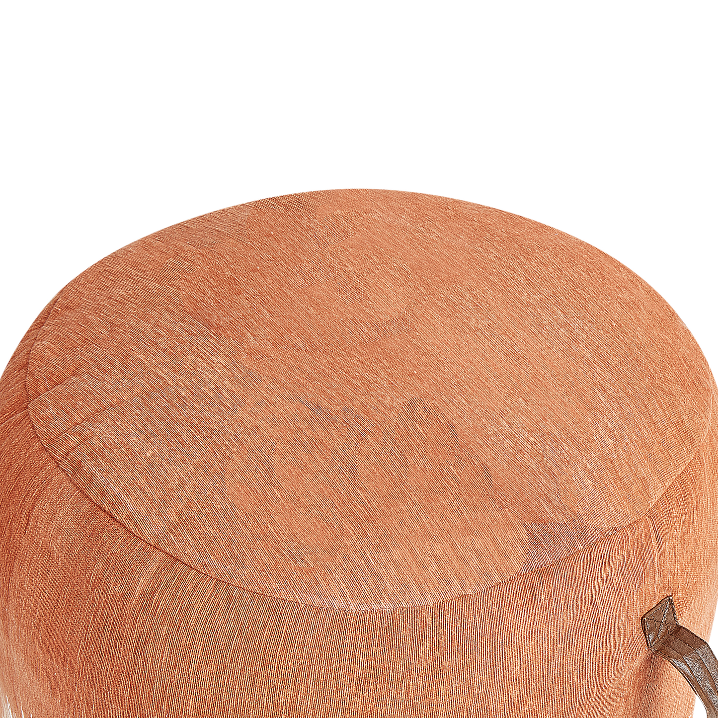 Pouffe Cotton White Orange 50 x 30cm Gradient Printed Pattern
