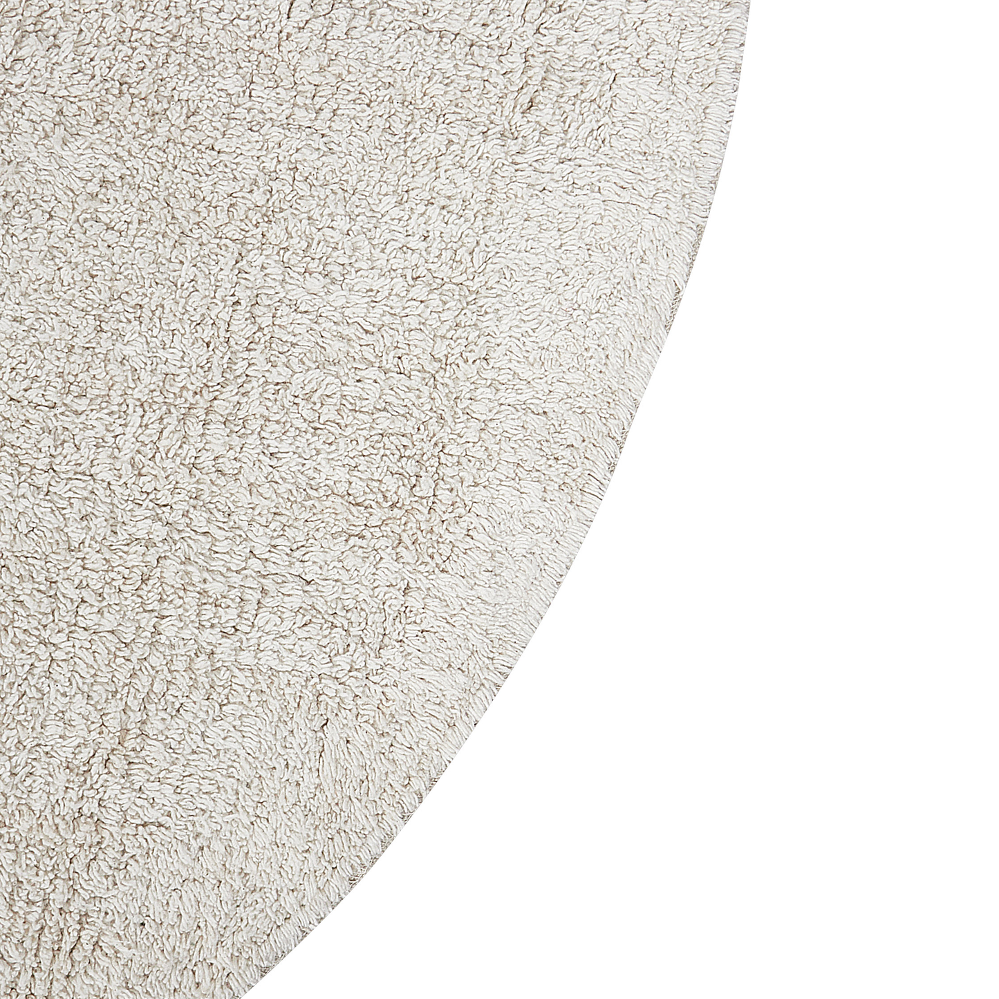 Boho Round Cotton Rug 140cm Beige Black Heart Pattern