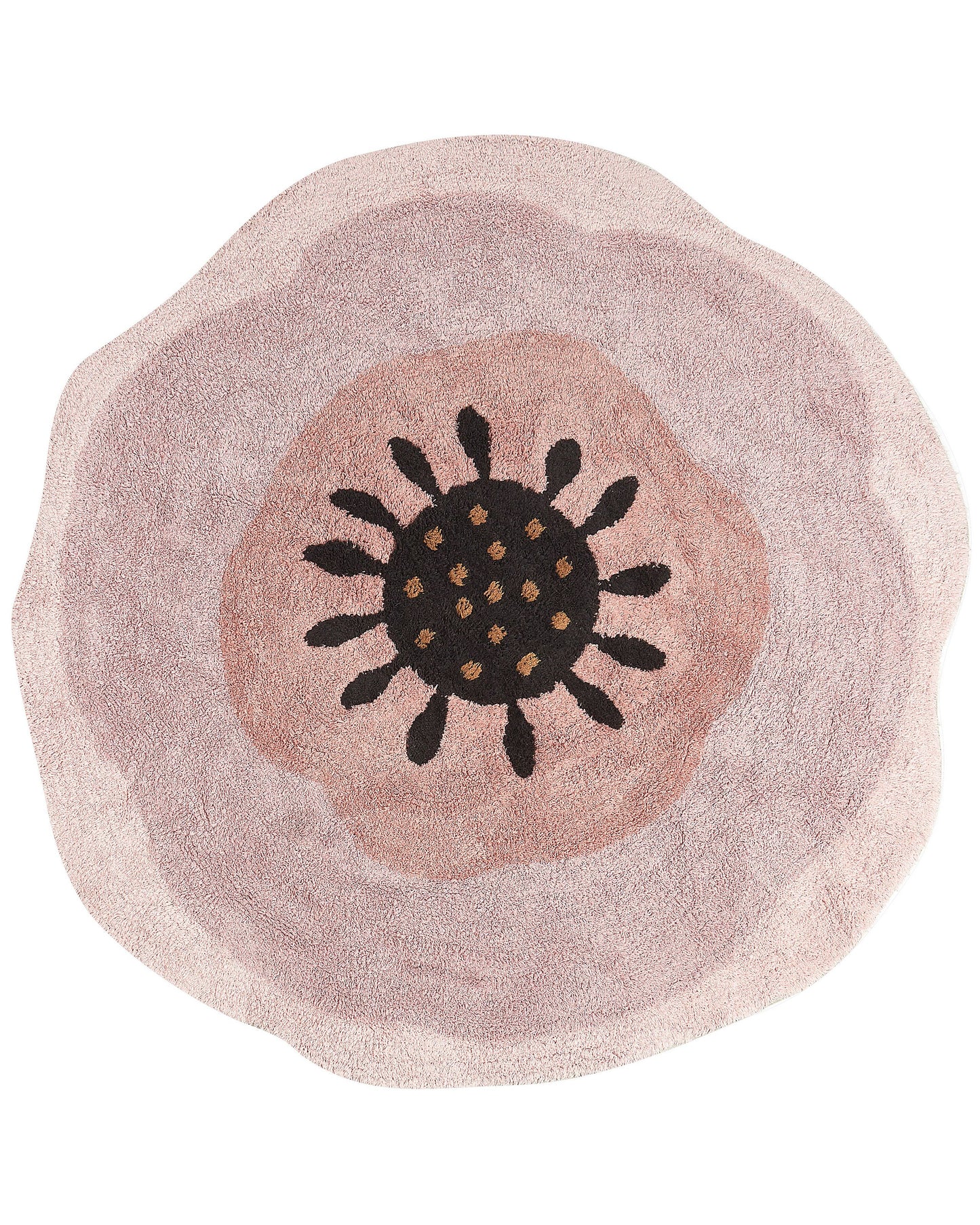 Pink Cotton Round Rug 140cm Boho Kids Room