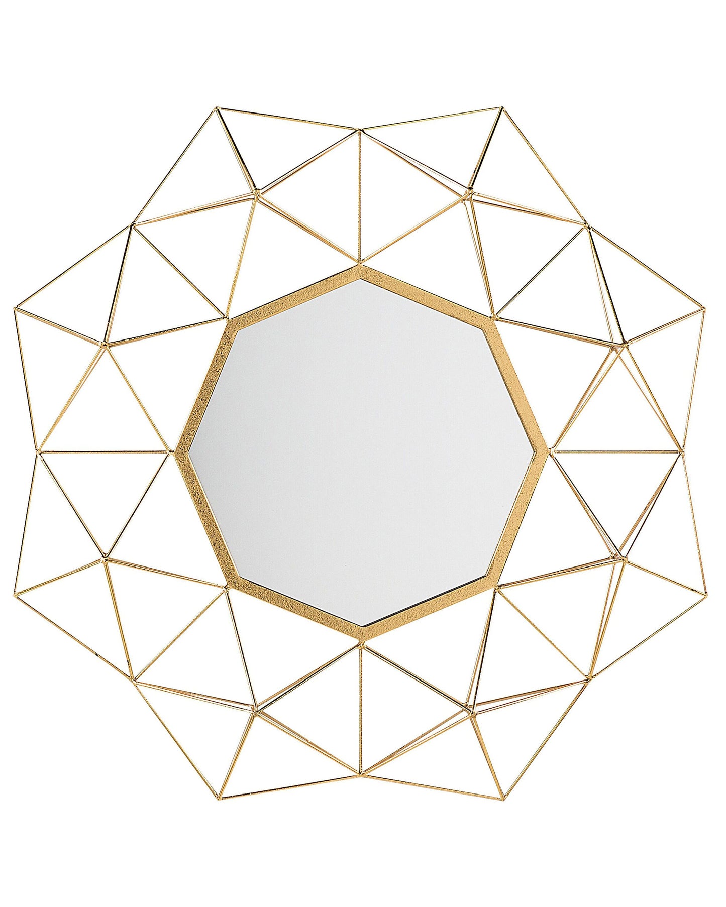 Sun Star Gold Wall Mirror 69 x 80cm Sun Star Shape Decor