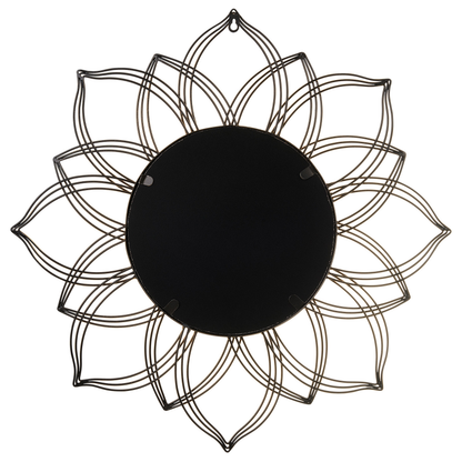 Gold Wall Mounted Mirror 67cm Round Flower Shape