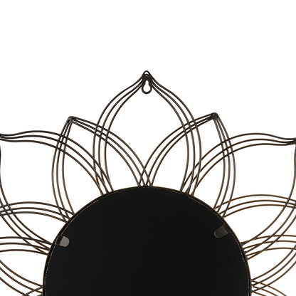 Gold Wall Mounted Mirror 67cm Round Flower Shape
