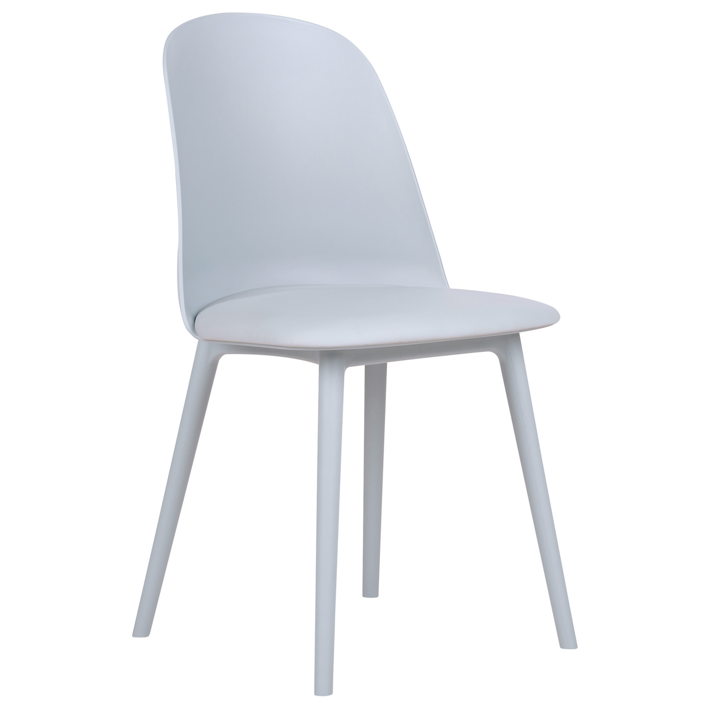 Set Of 2 Light Blue Padded Dining Chairs Modern Minimalist