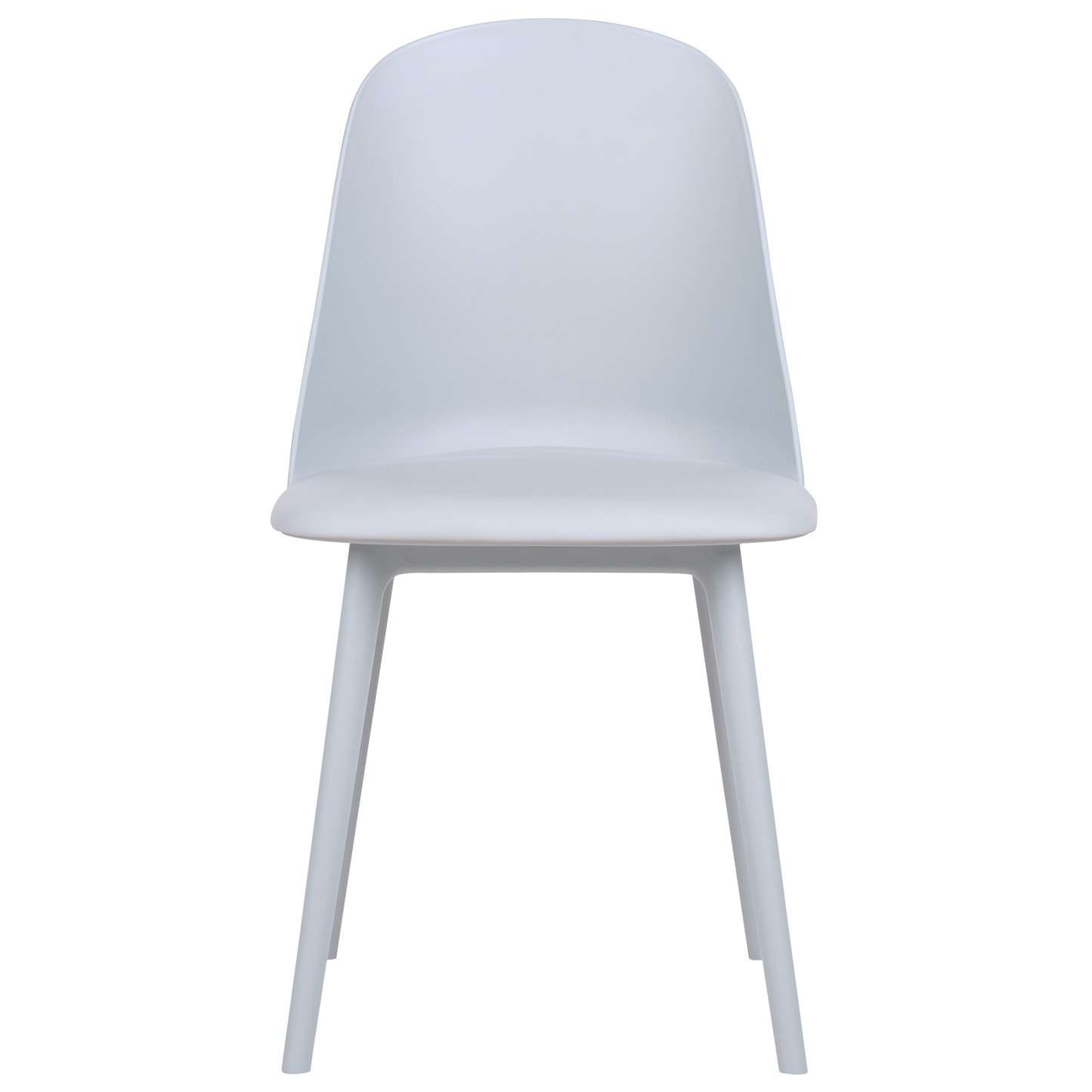 Set Of 2 Light Blue Padded Dining Chairs Modern Minimalist