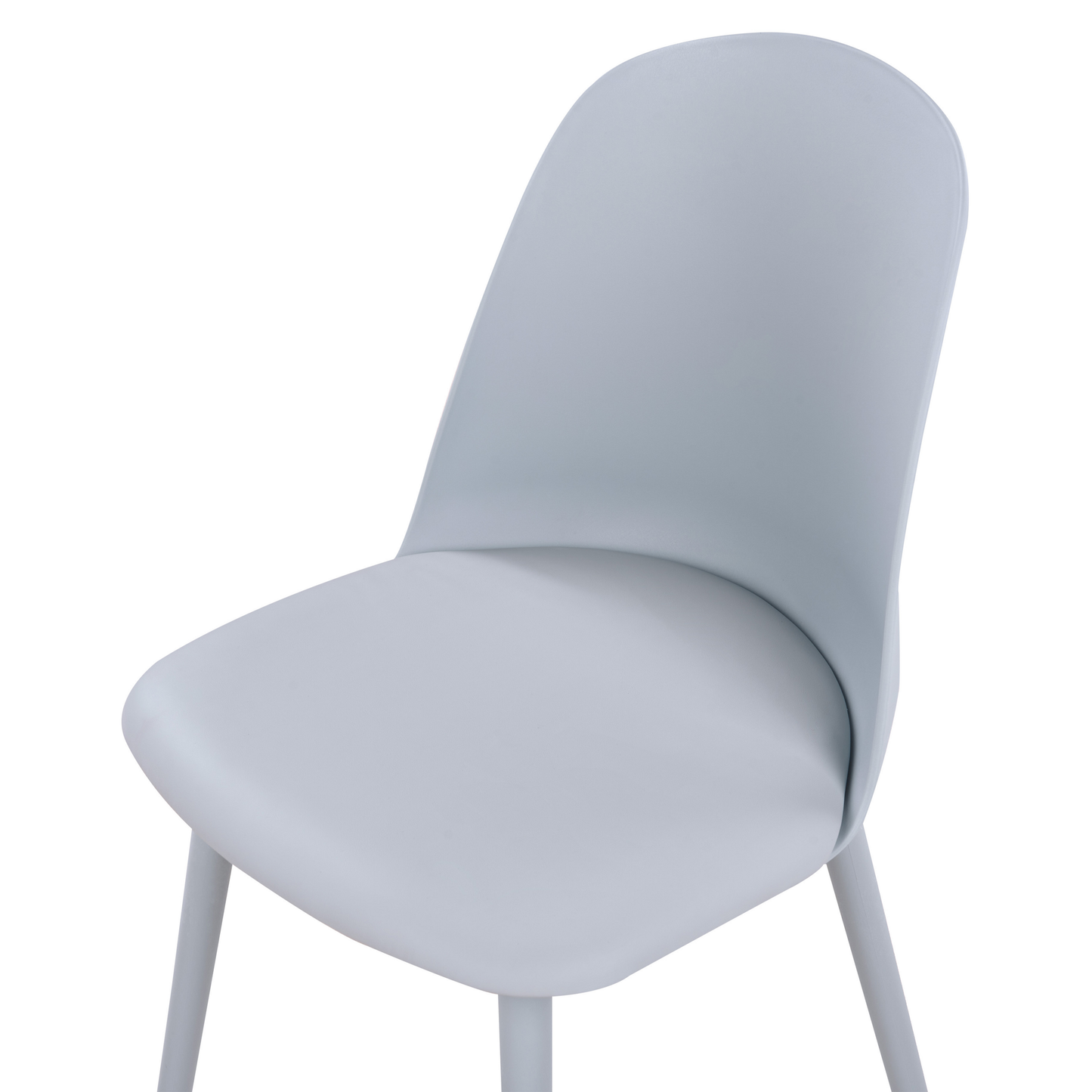 Set Of 2 Light Blue Padded Dining Chairs Modern Minimalist