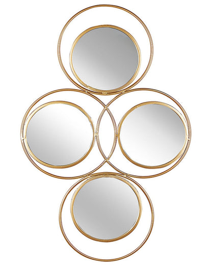 Living Gold Metal 4-Piece Wall Mirror Set 50 x 80cm