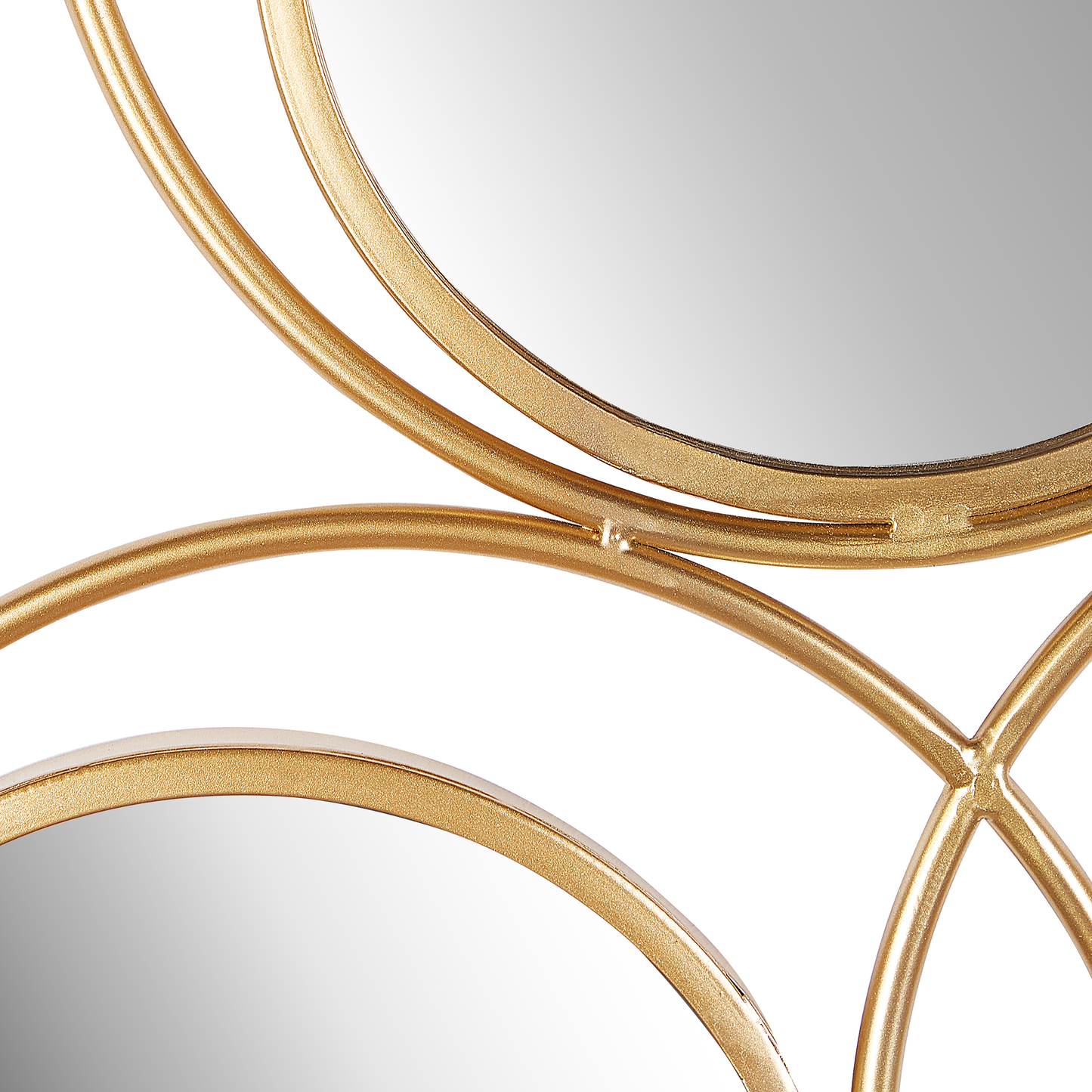 Living Gold Metal 4-Piece Wall Mirror Set 50 x 80cm