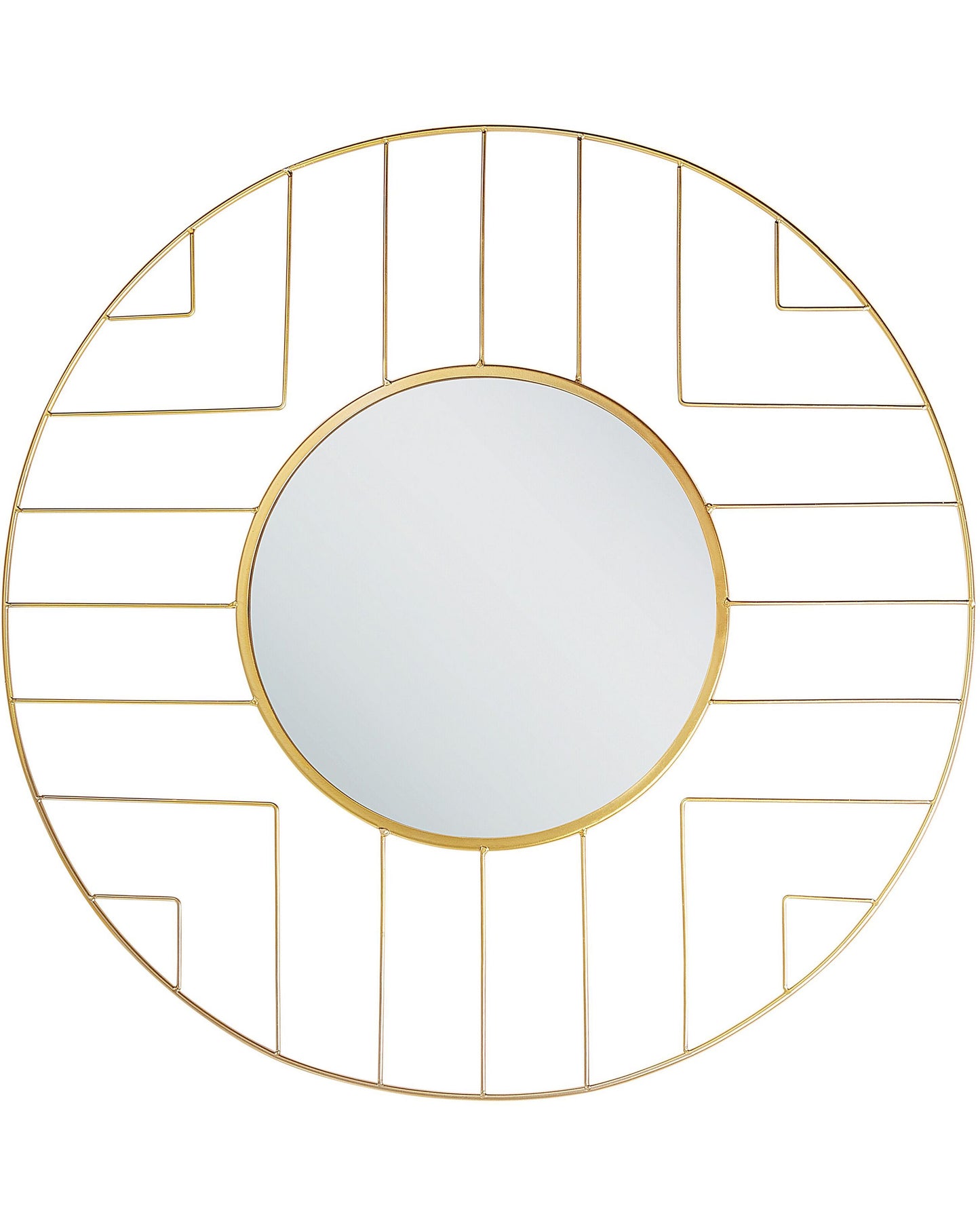 Modern Wall Mirror Gold Round 60cm