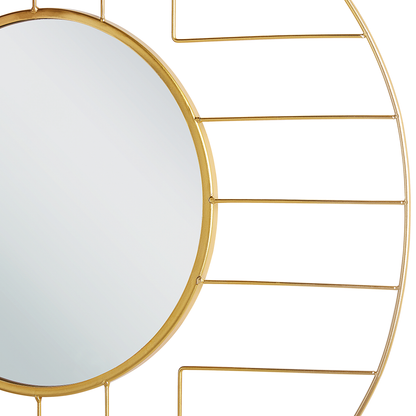 Modern Wall Mirror Gold Round 60cm