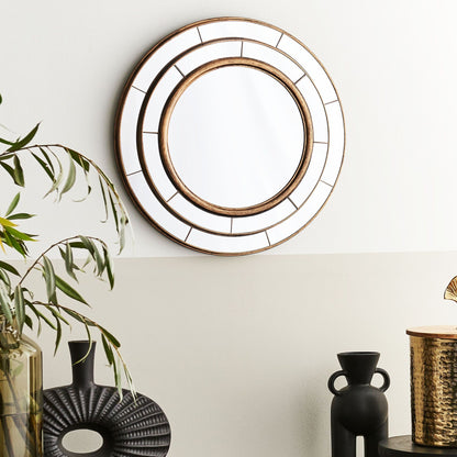 Home Gold Round Wall Mirror 40cm Diameter