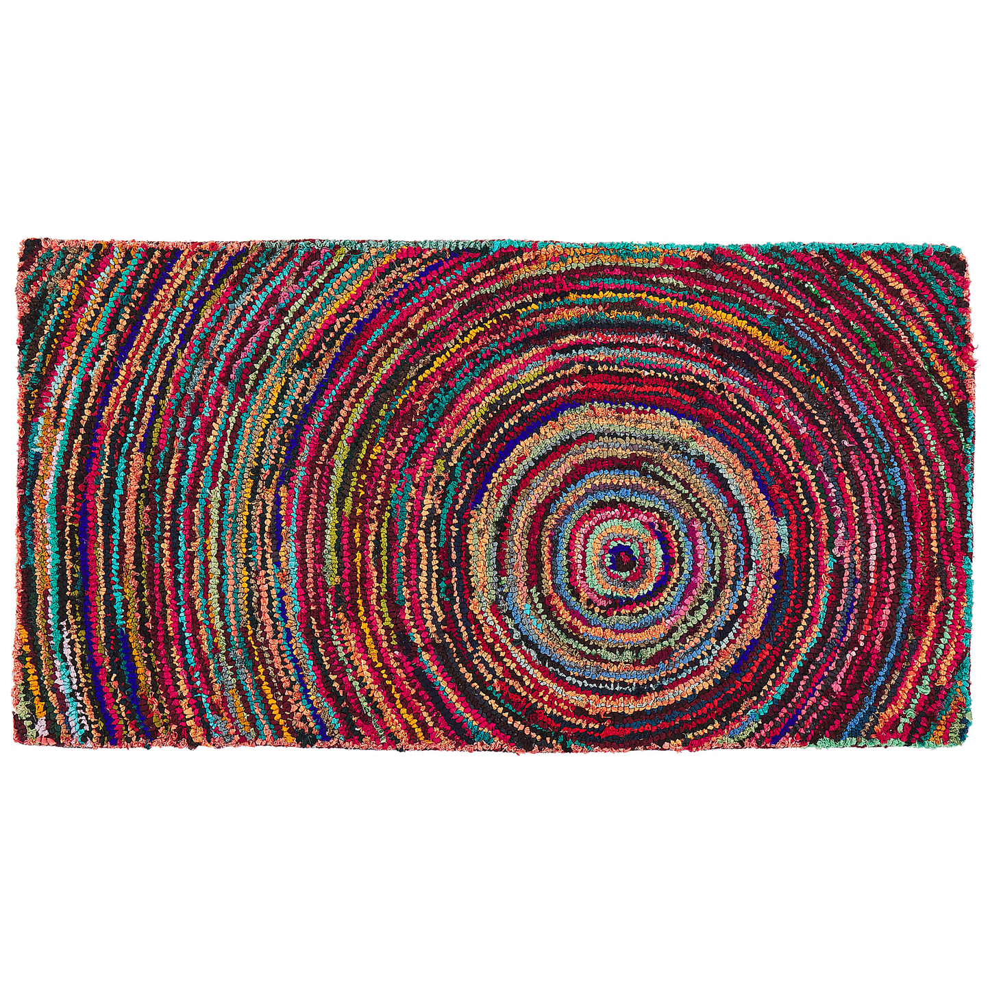 Handwoven Multicolor Cotton Area Rug 80 x 150cm