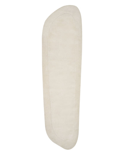 Hand Tufted Area Rug Light Beige Viscose Wool 80 x 250 Modern