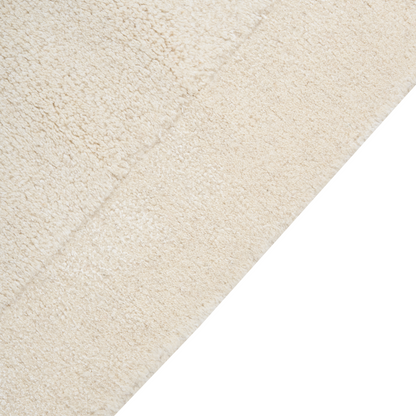 Hand Tufted Area Rug Light Beige Viscose Wool 80 x 250 Modern