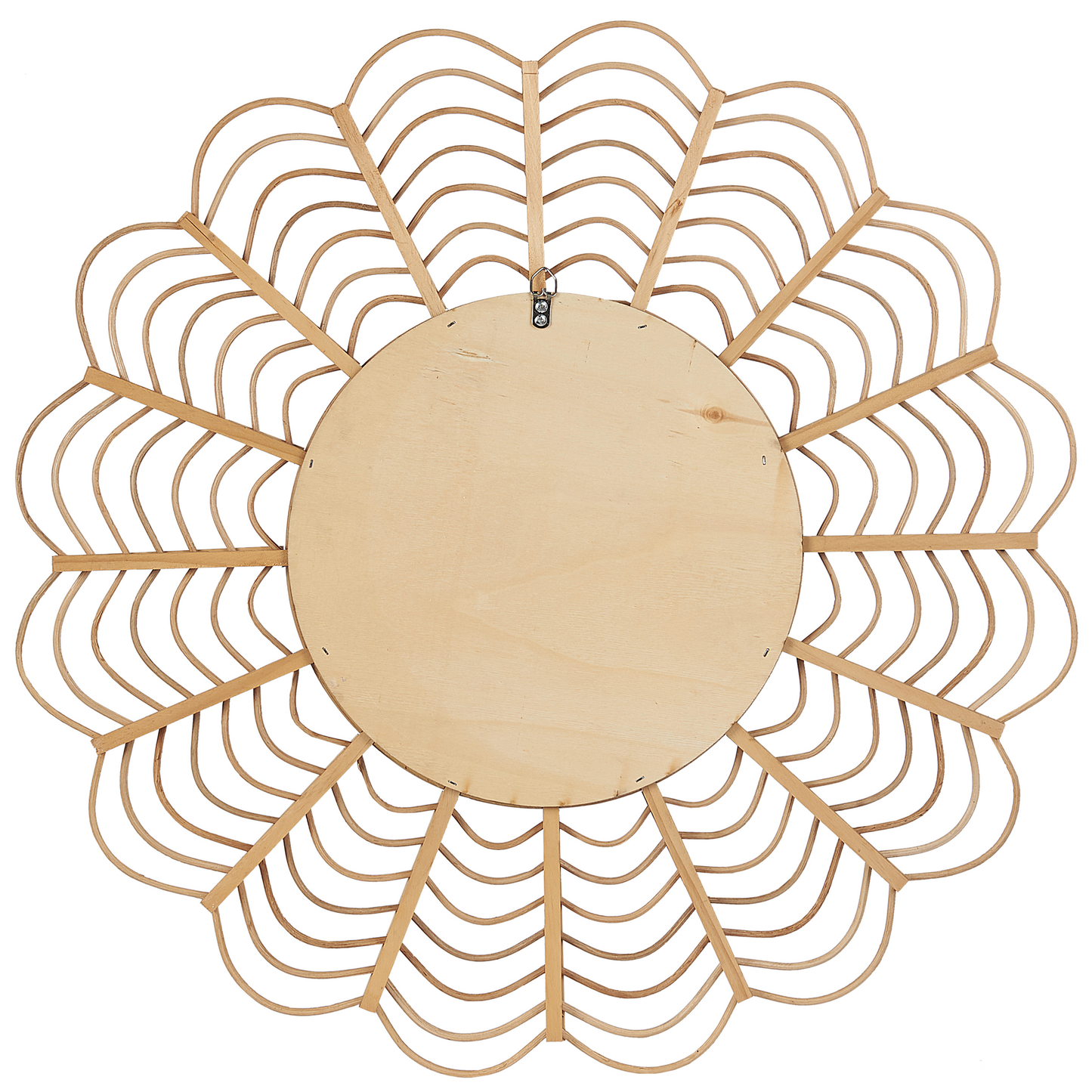 Sunburst Wall Mirror Natural Bamboo Frame Rustic Modern