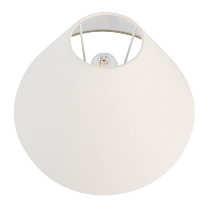 Luma Home Table Lamp Beige and Black Ceramic 41cm White Cone Shade