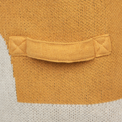 Kids Storage Basket Beige And Orange With Handles