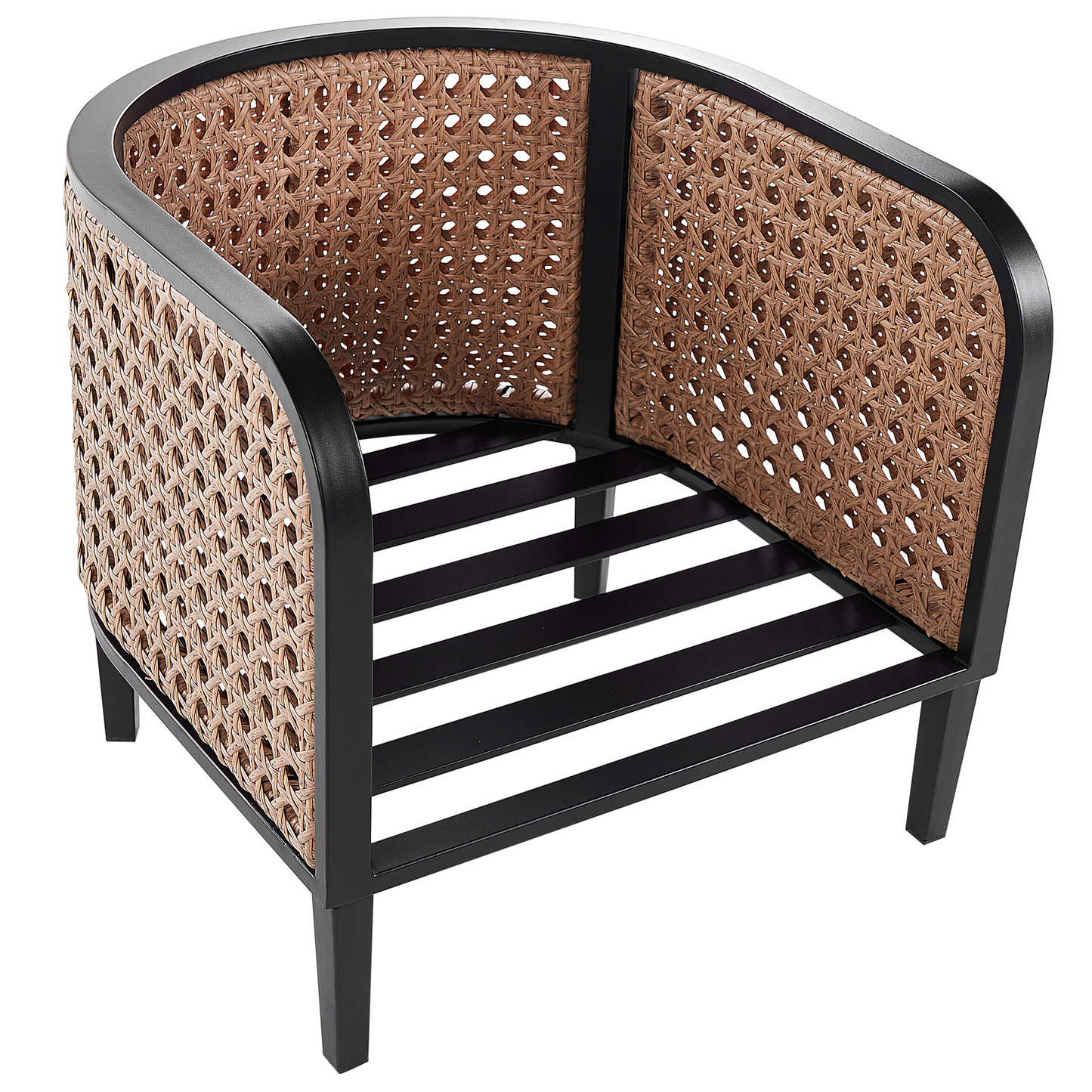Garden Sofa Set Black Aluminium Frame Off-White Cushions