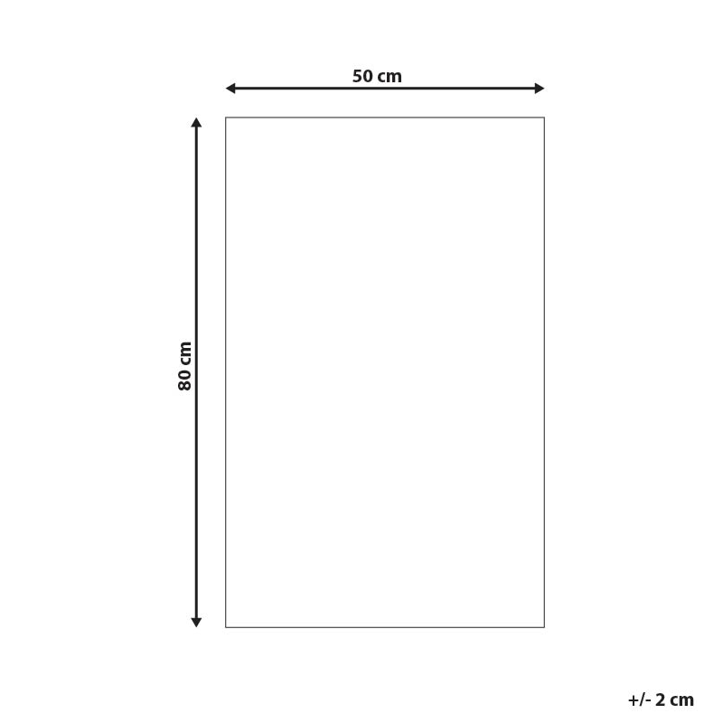 Beige Cotton Bath Mat 50 x 80 Modern Rectangular Rug