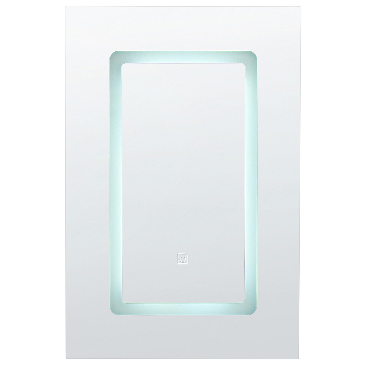 Bathroom Mirror Cabinet With LED 40 x 60cm Black Glass