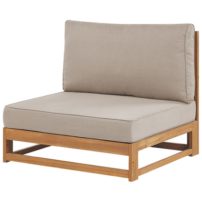 Acacia Outdoor Corner Sofa Set With Coffee Table 5 Seater Light Brown