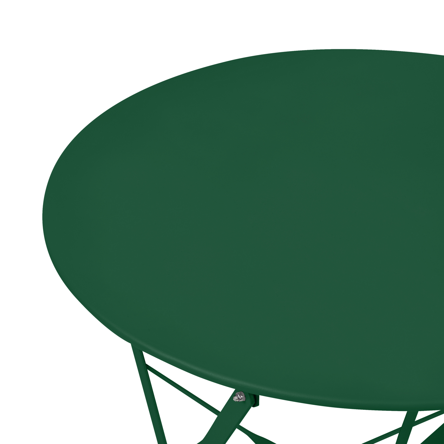 Dark Green Bistro Set 3 Piece Folding Outdoor Slatted Back