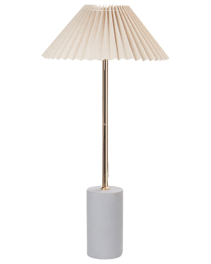 Bedside Lamp Adjustable Beige Shade Concrete Base 68cm