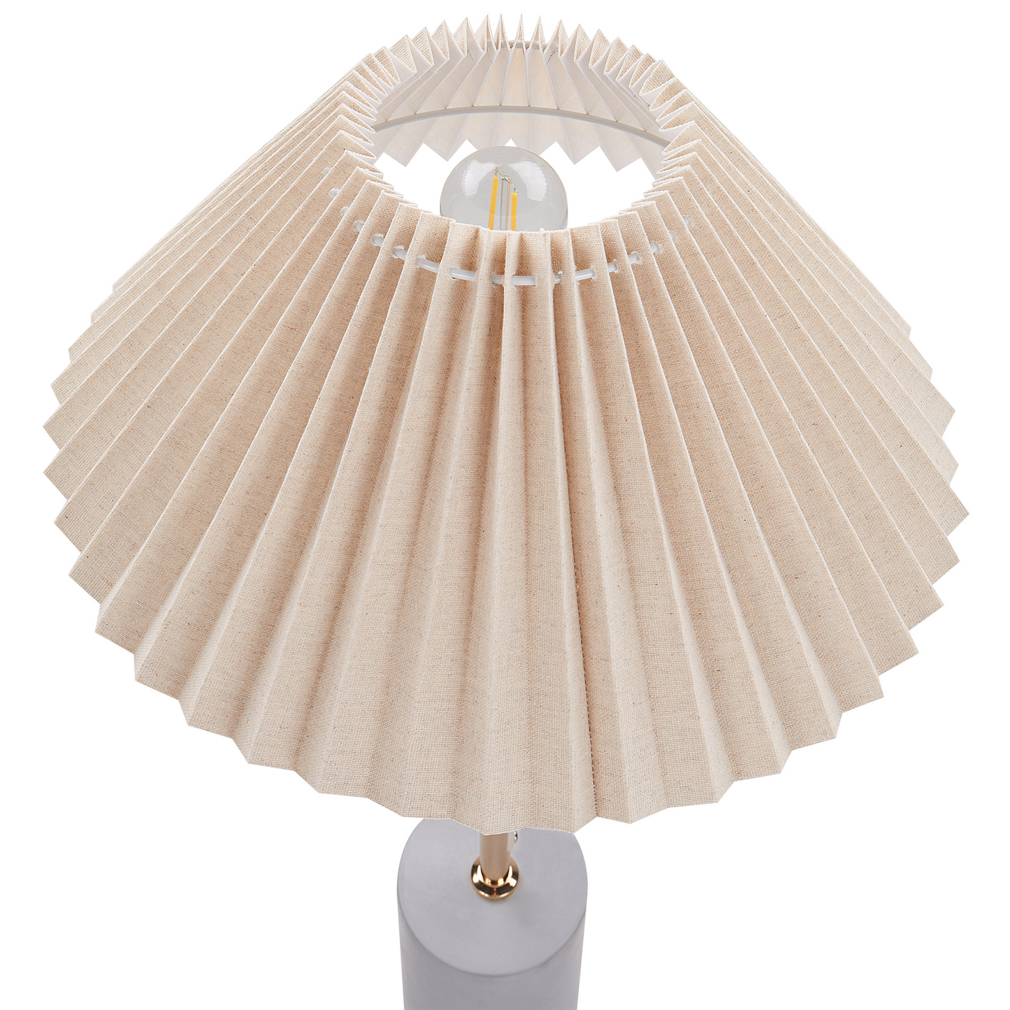 Bedside Lamp Adjustable Beige Shade Concrete Base 68cm