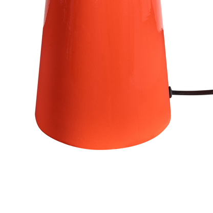 Bedside Table Lamp Red Ceramic Base With Faux Suede Shade 62cm Modern
