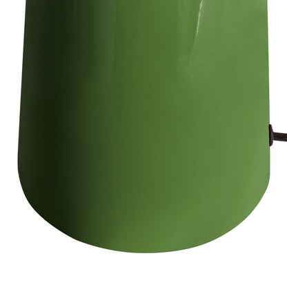 Bedside Lamp Faux Suede Shade Olive Green Ceramic Base 62cm