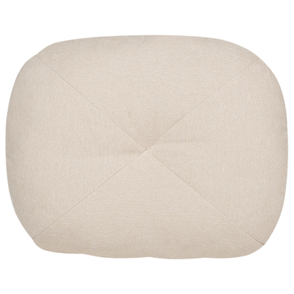 Luxe Sofa Pouffe Bed Beige Fabric Modern Sleeper One Seater