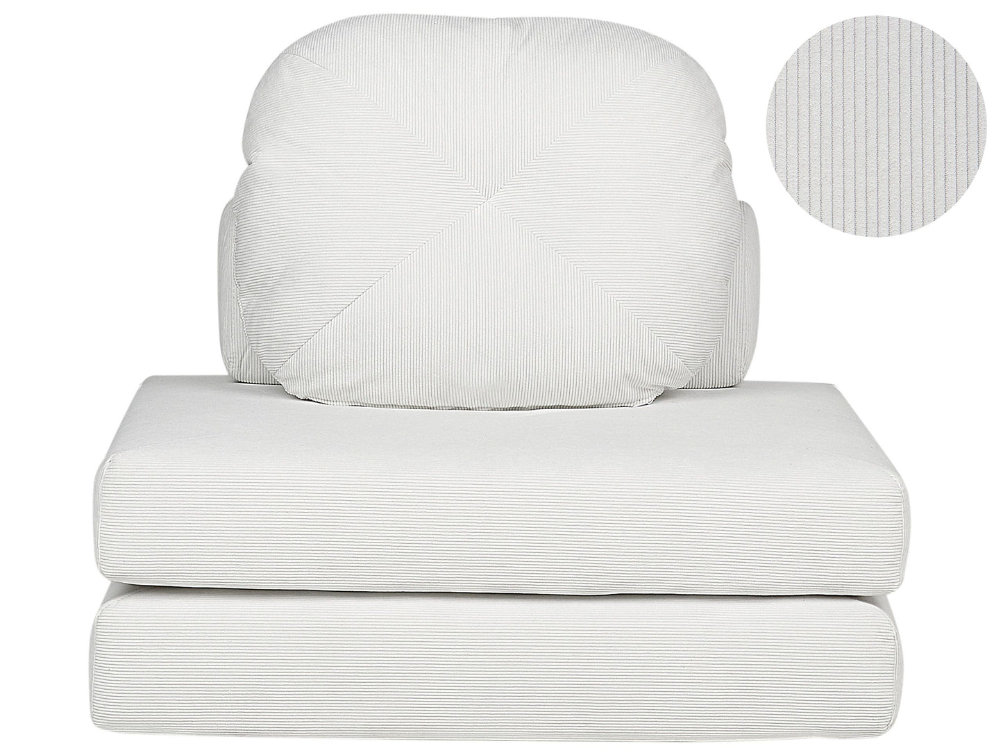 Sofa Pouffe Bed White Jumbo Cord Convertible Sleeper