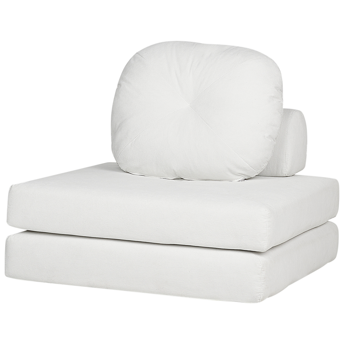 Sofa Pouffe Bed White Jumbo Cord Convertible Sleeper