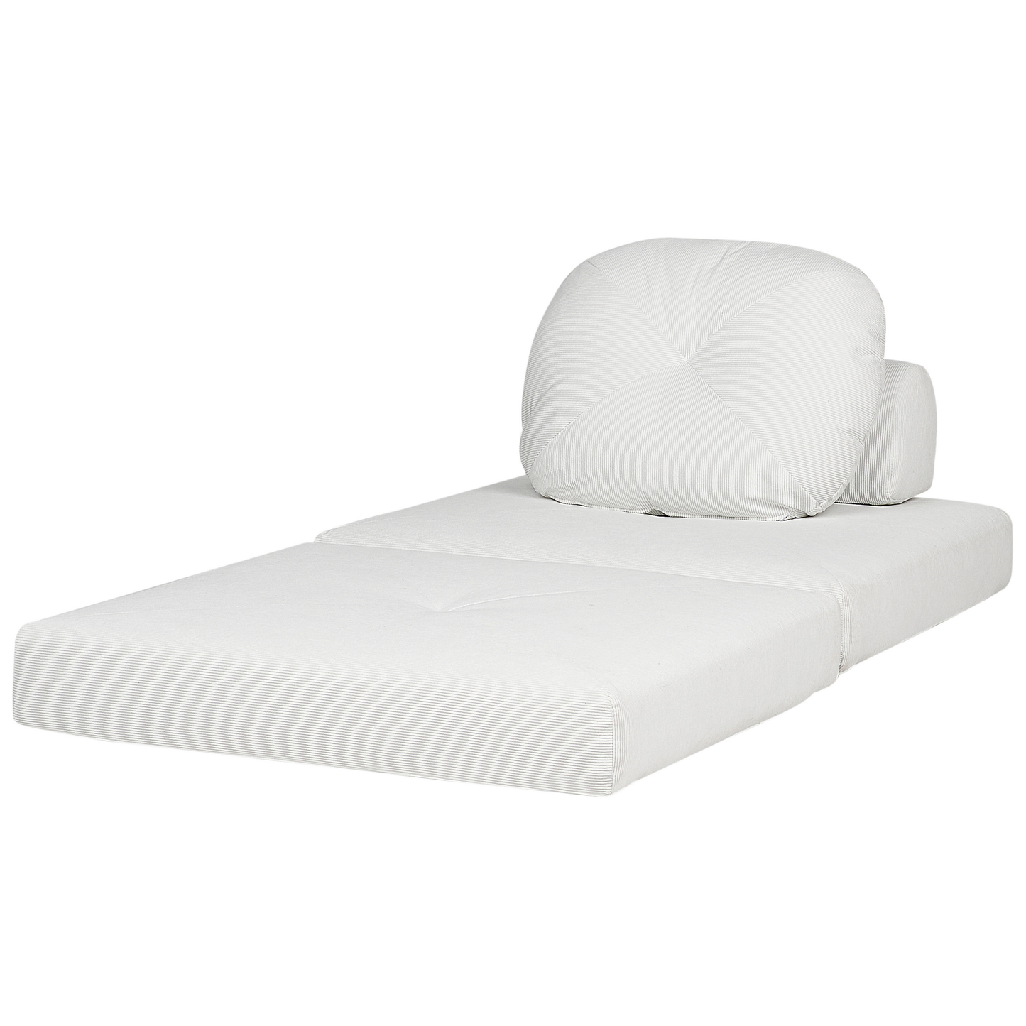 Sofa Pouffe Bed White Jumbo Cord Convertible Sleeper