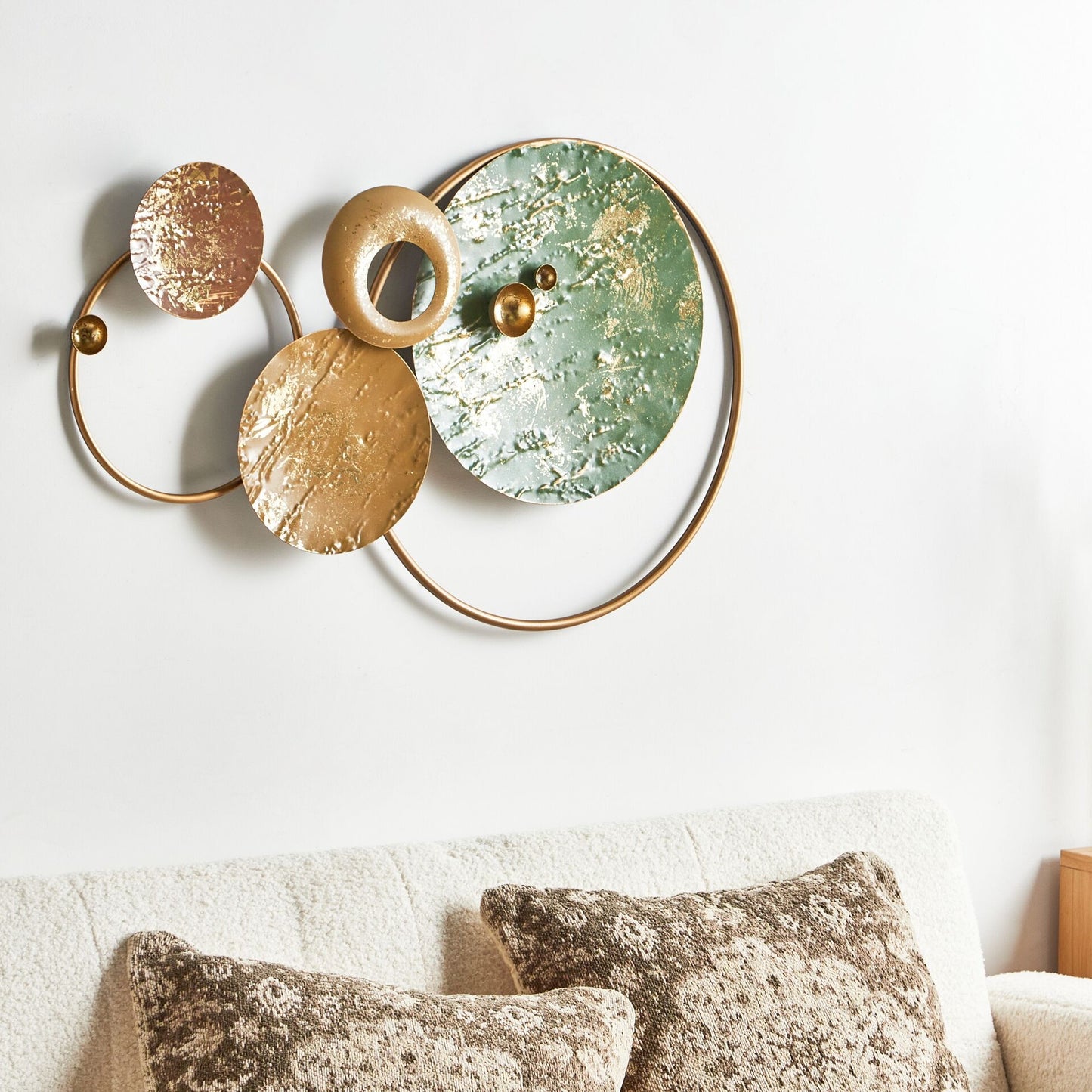 Living Gold Iron Geometric Wall Decor Sculpture