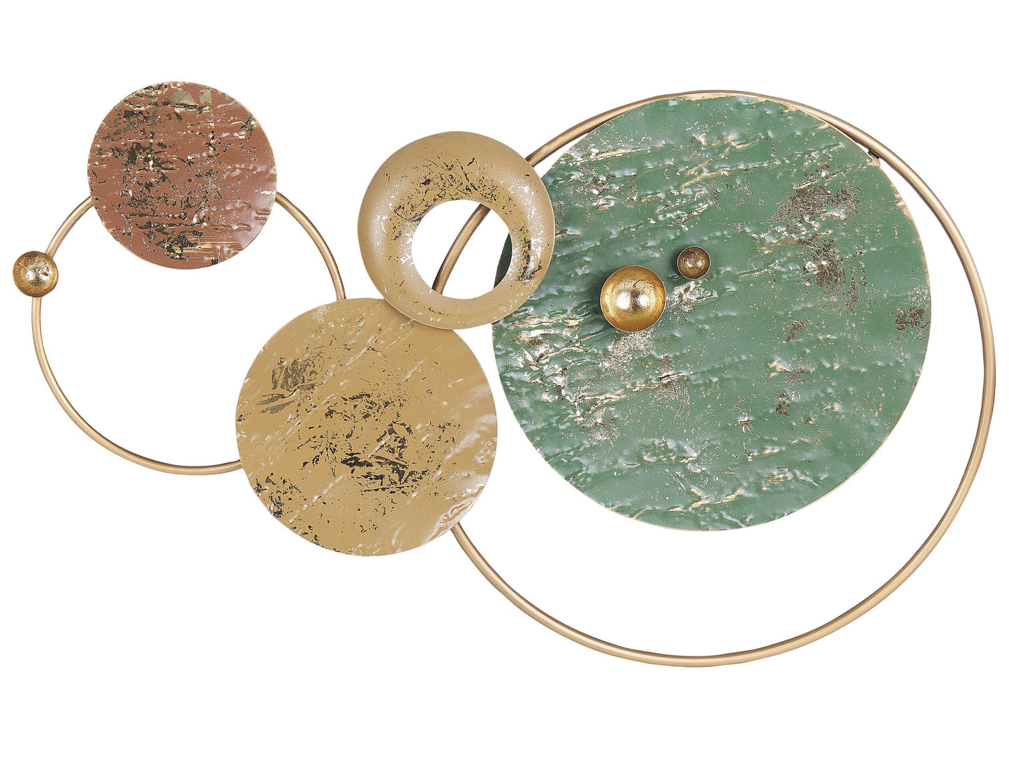 Living Gold Iron Geometric Wall Decor Sculpture