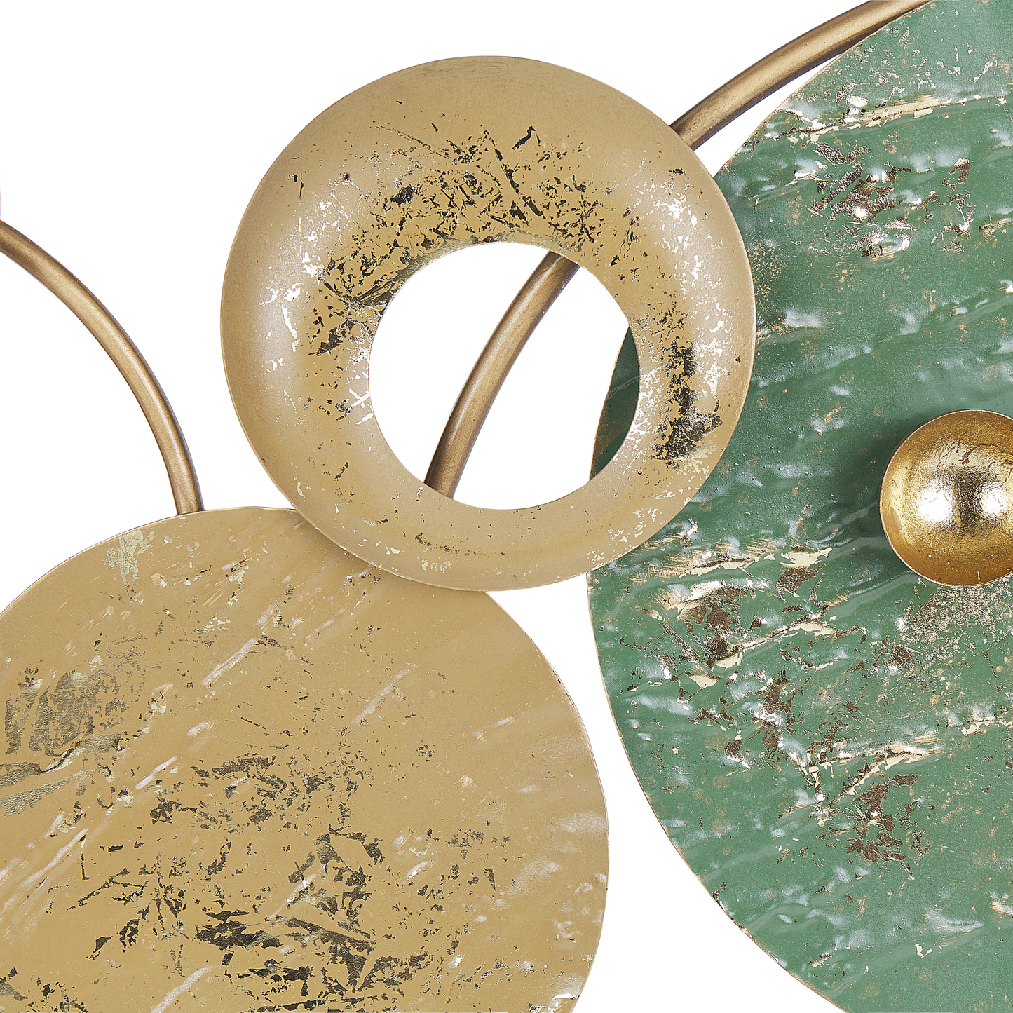 Living Gold Iron Geometric Wall Decor Sculpture